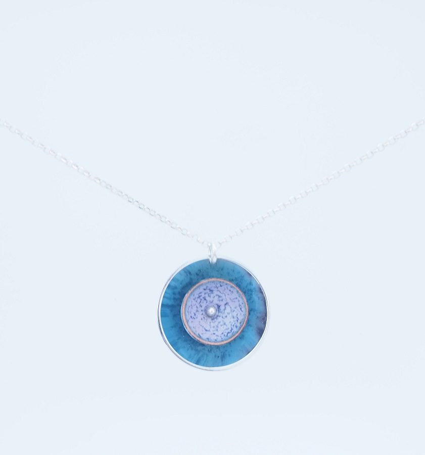Medium Pendant With Jump Ring Bail & Sterling Silver Chain (54366)