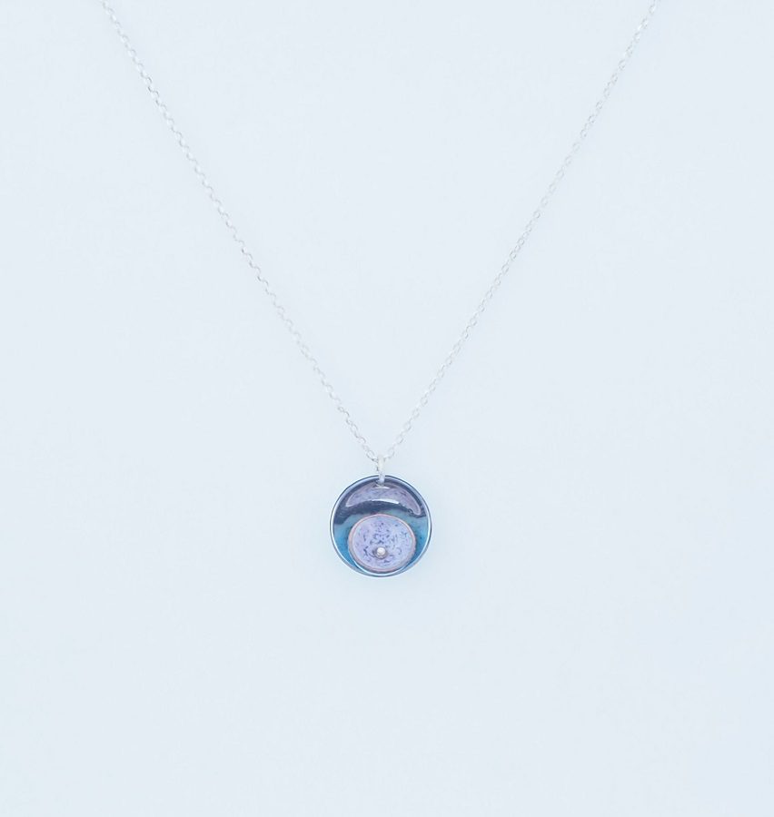 Small Pendant With Jump Ring Bail & Sterling Silver Chain (54370)