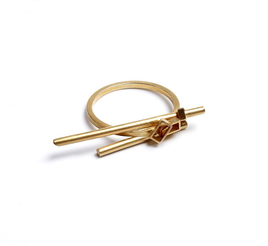 Gold-Plated Scaffold Ring [55993]
