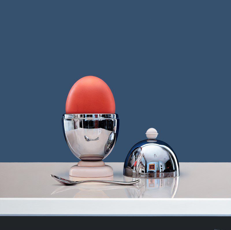 Chrome Egg Cup and Lid II