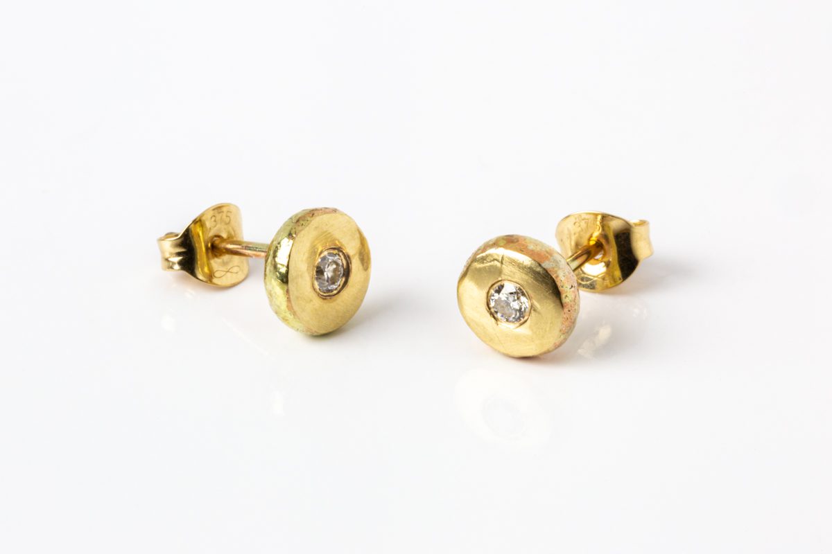 Tessa Diamond and Gold Stud Earrings