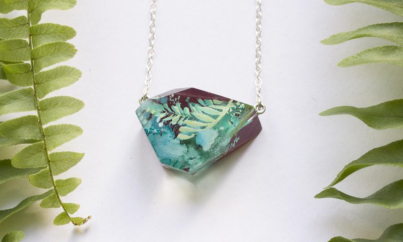 Botanical Gemstone Fragment Necklace