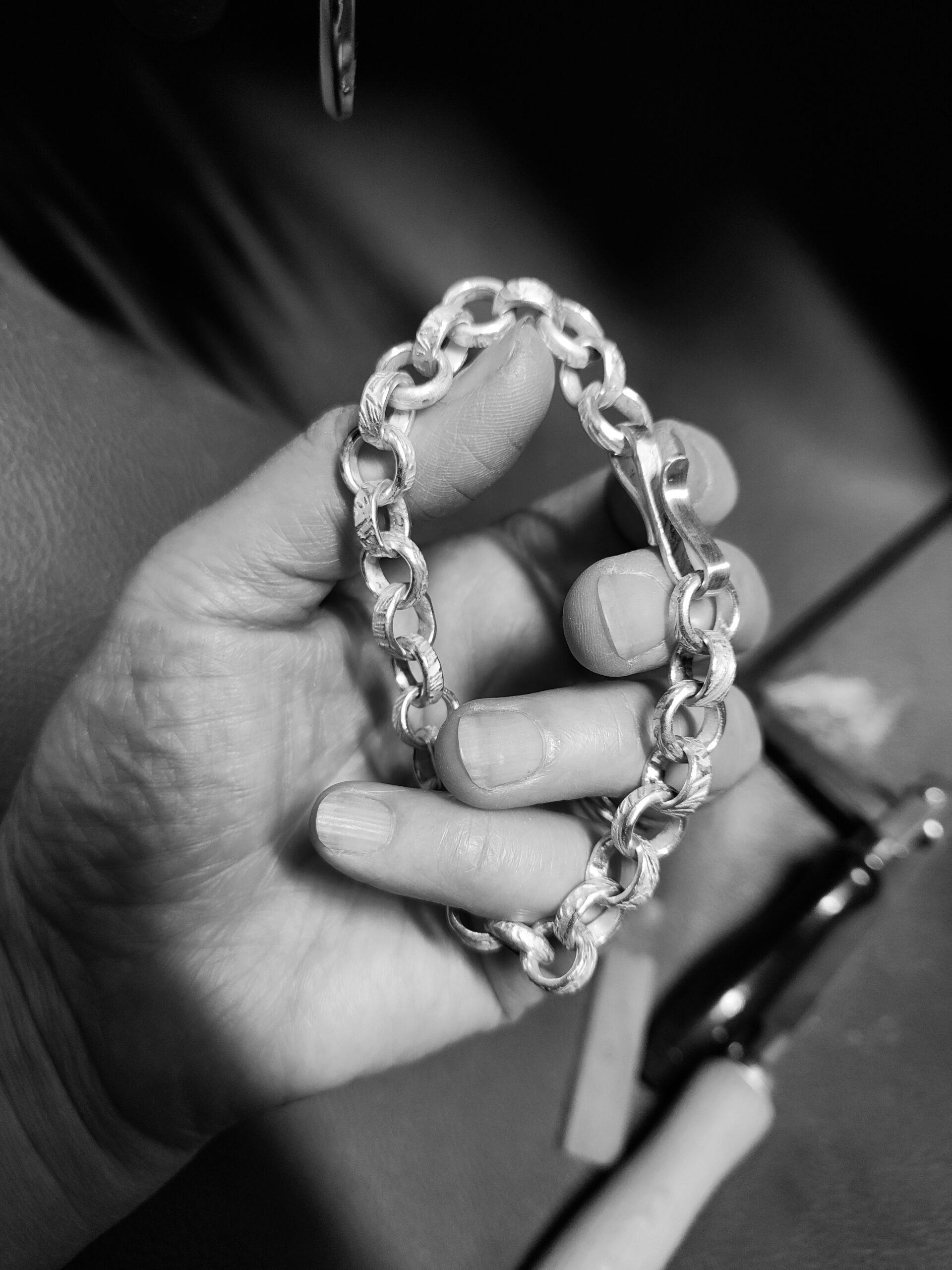 Men’s S Bar Link Chain Bracelet