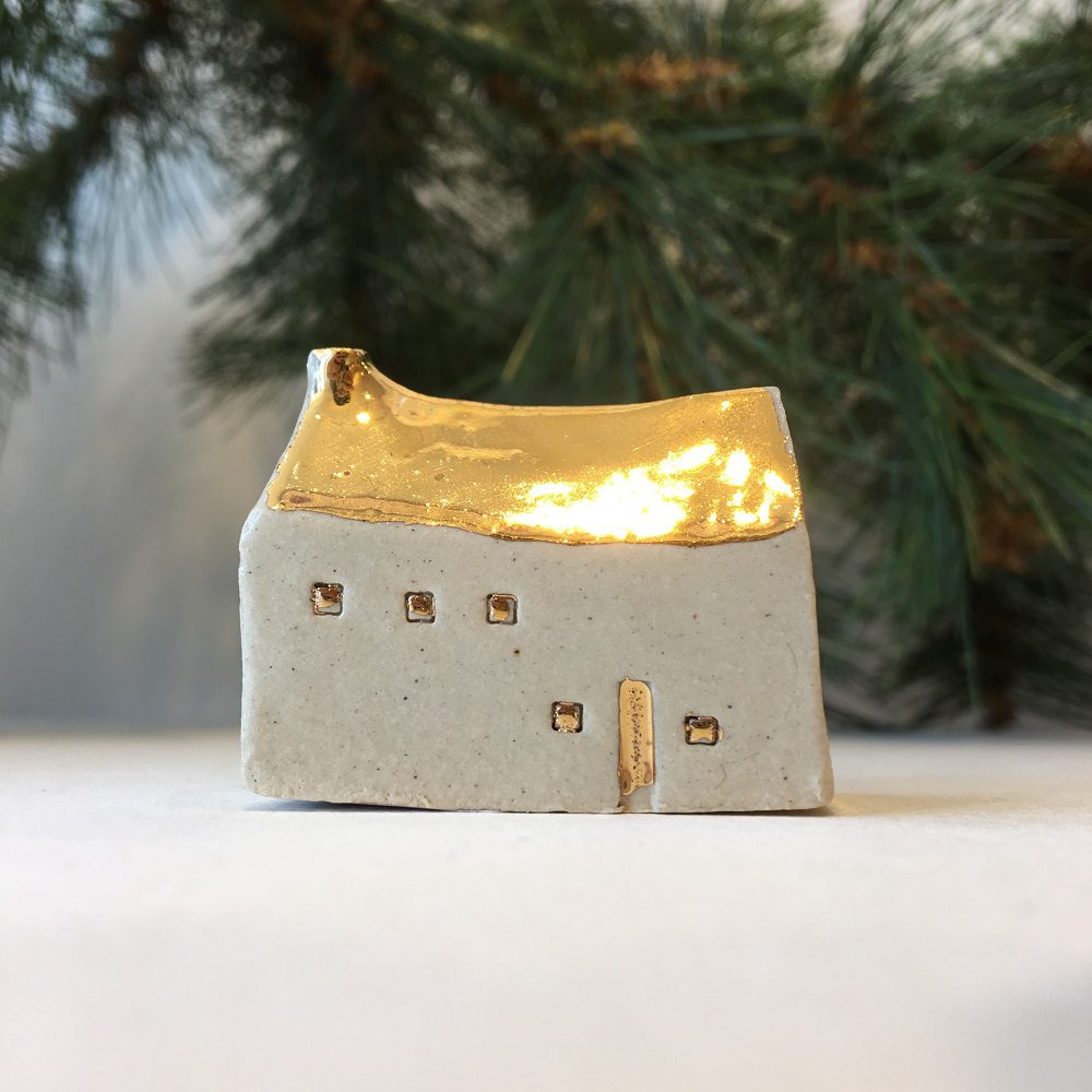 Gold Lustre Mini Houses