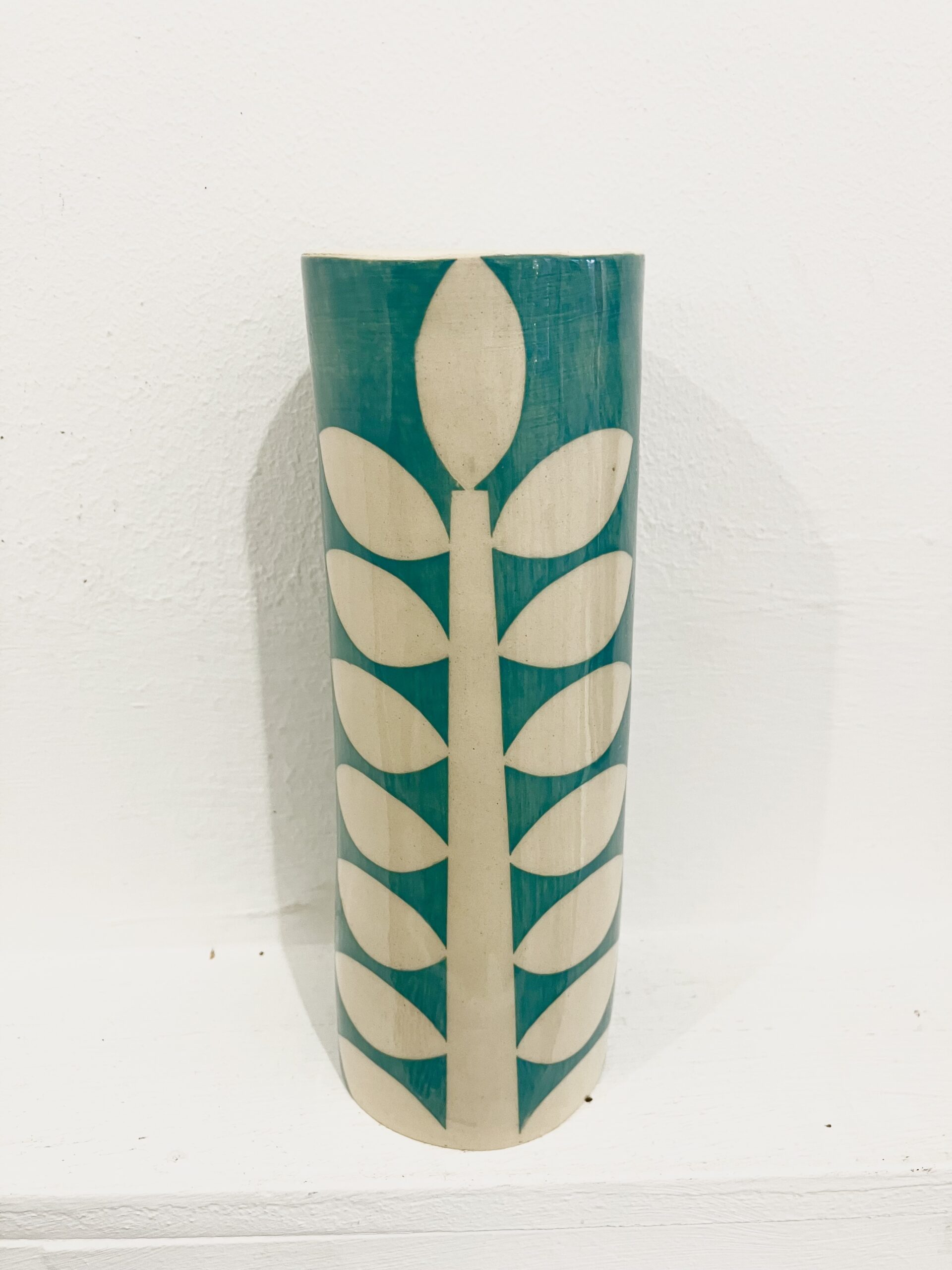 Small cylindrical vase (turquoise)