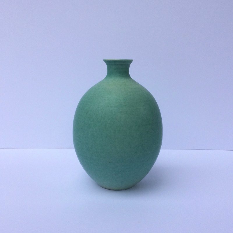 Duck Egg Oval Vase