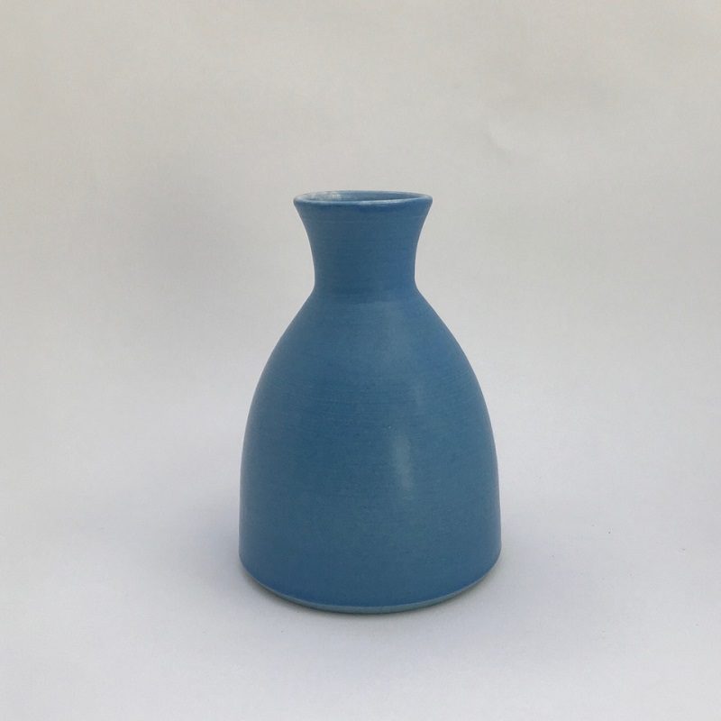 Marine Blue Flask Vase