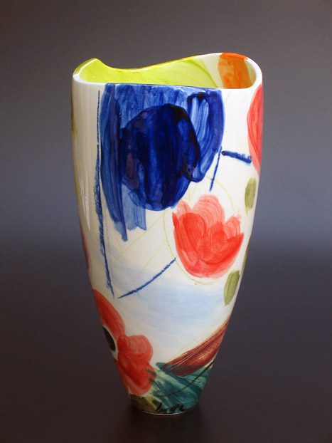Small Vase; Poppies & Alliums 3