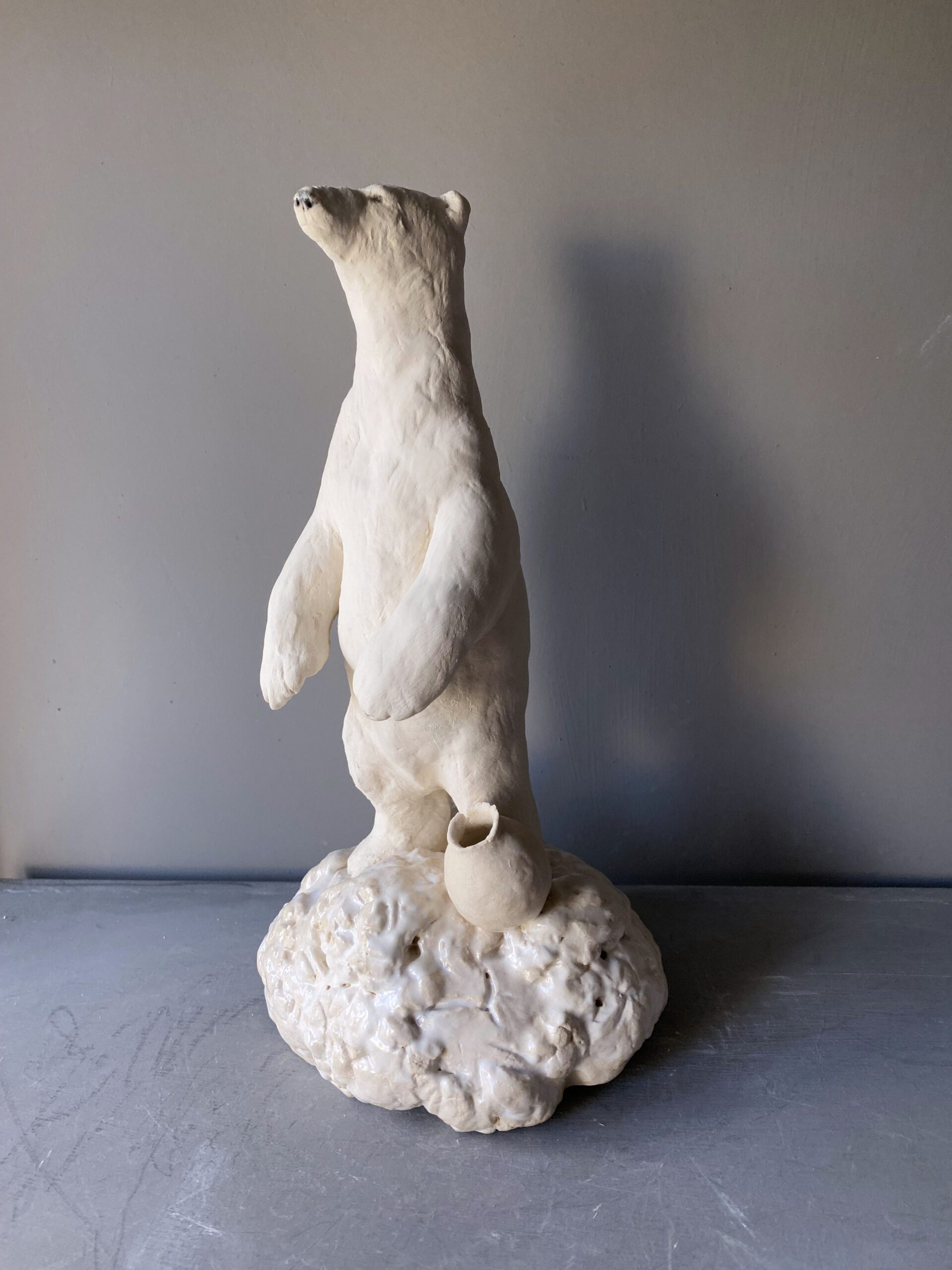 Polar Bear with Moon Jar