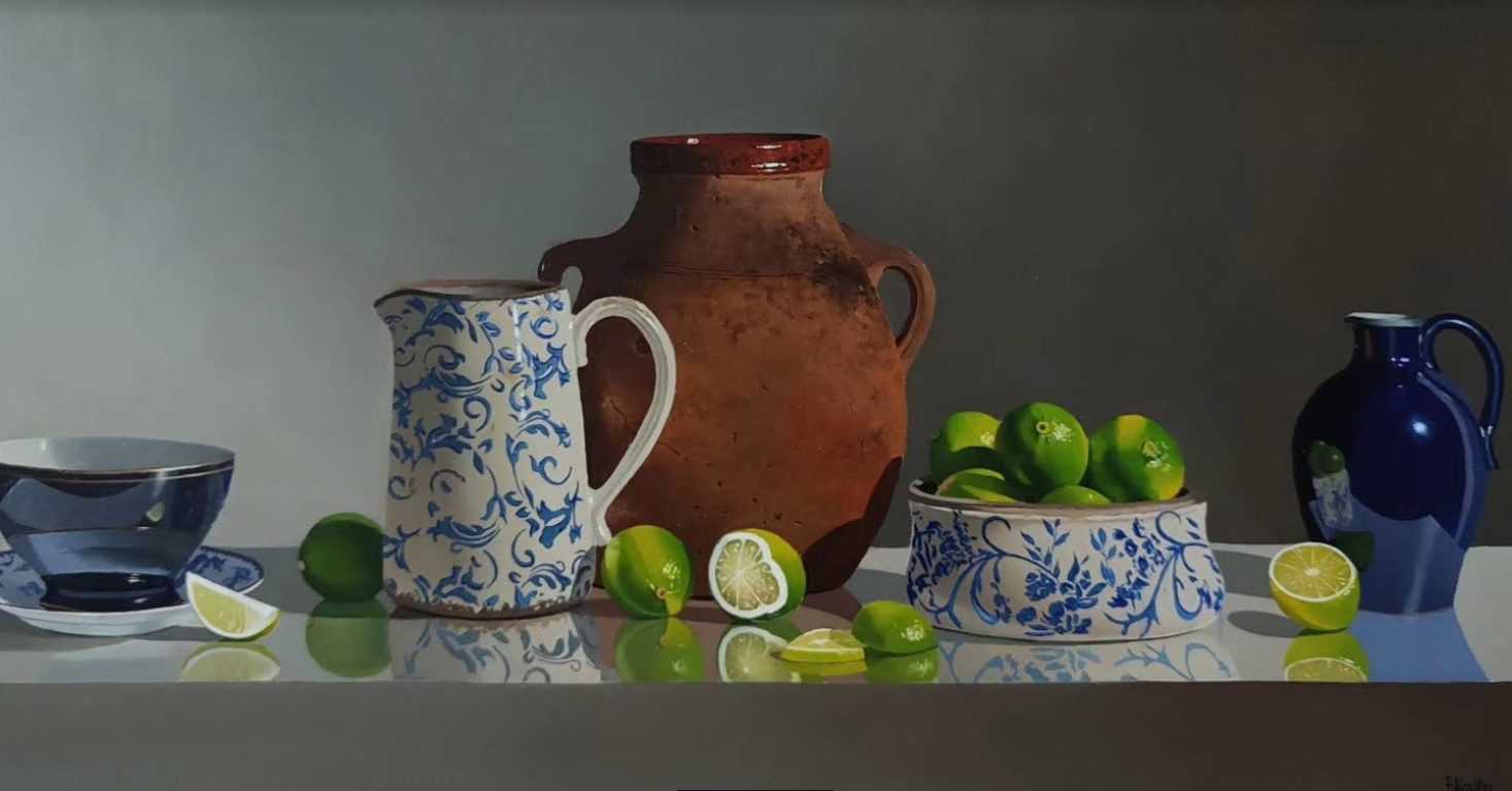 Old pot with Limes